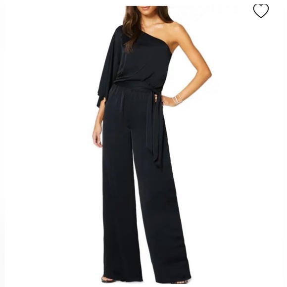 NWOT Ramy Brook Tessa Jumpsuit One Sleeve size S Black